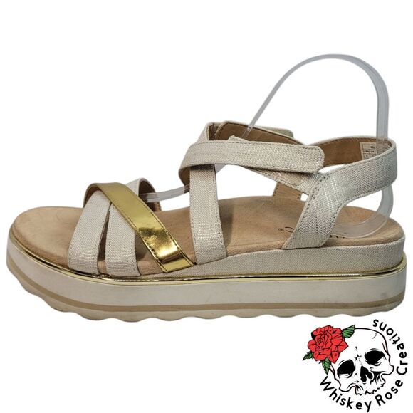 Vionic Kellyn Leather Textile Women's Slingback Sandals - Marshmallow - Size 9 - Picture 1 of 12
